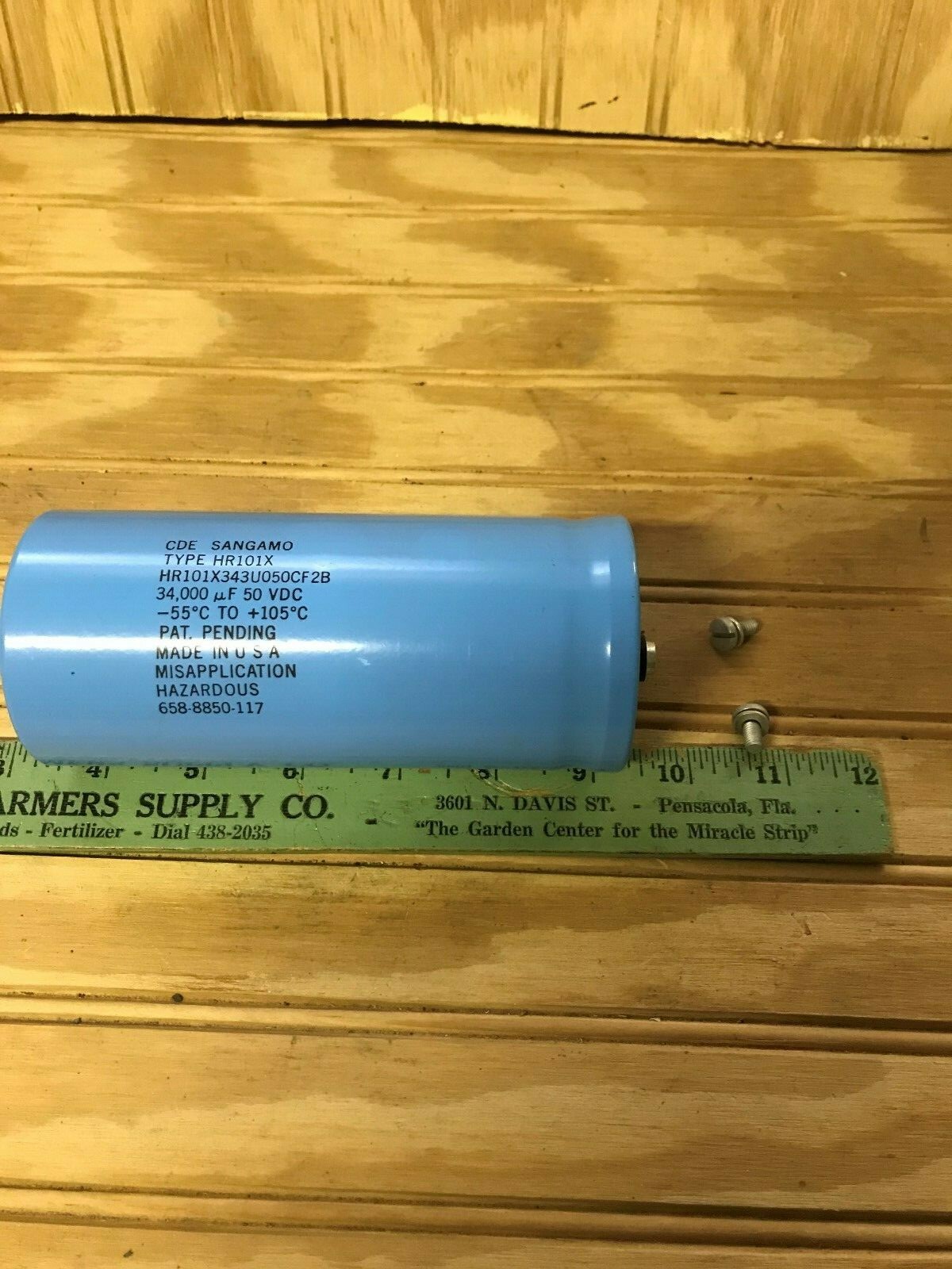 CDE SANGAMO FIXED CAPACITOR HR101X343U050CF2B, 101X343U050CF2B