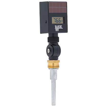 Wgtc Aadhfc Thermometer, Solar Light, 3/4″ Npt Thread