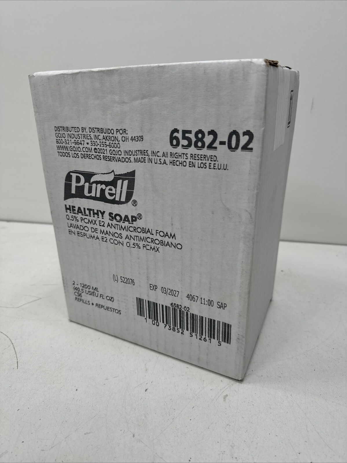 2/Pack Purell 6582-02 Antimicrobial Foam Healthy Soap w/ 1200 mL Dispenser