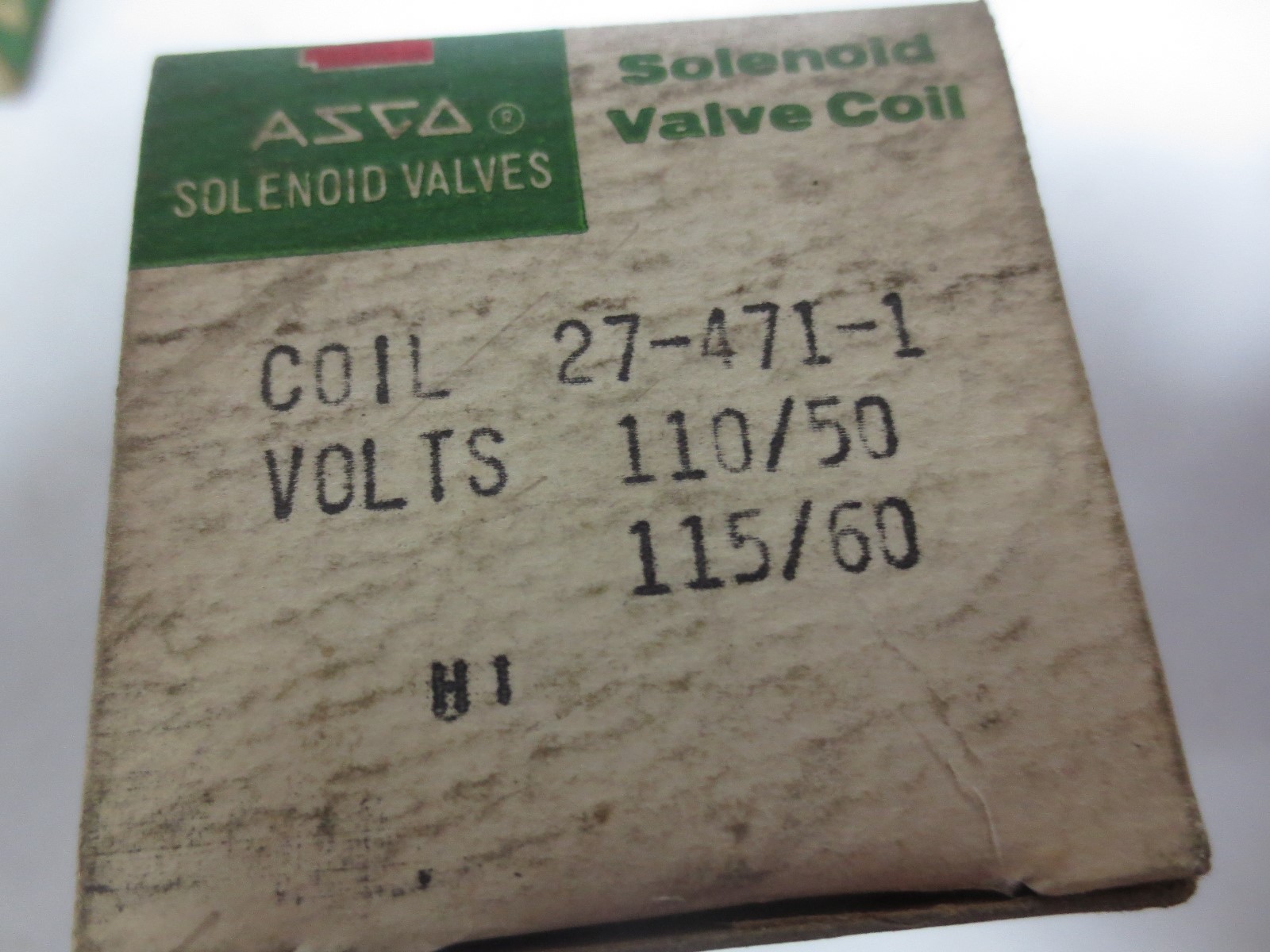 ASCO 27-471-1 SOLENOID VALVE COIL 110-115V / 50-60Hz – NEW SURPLUS