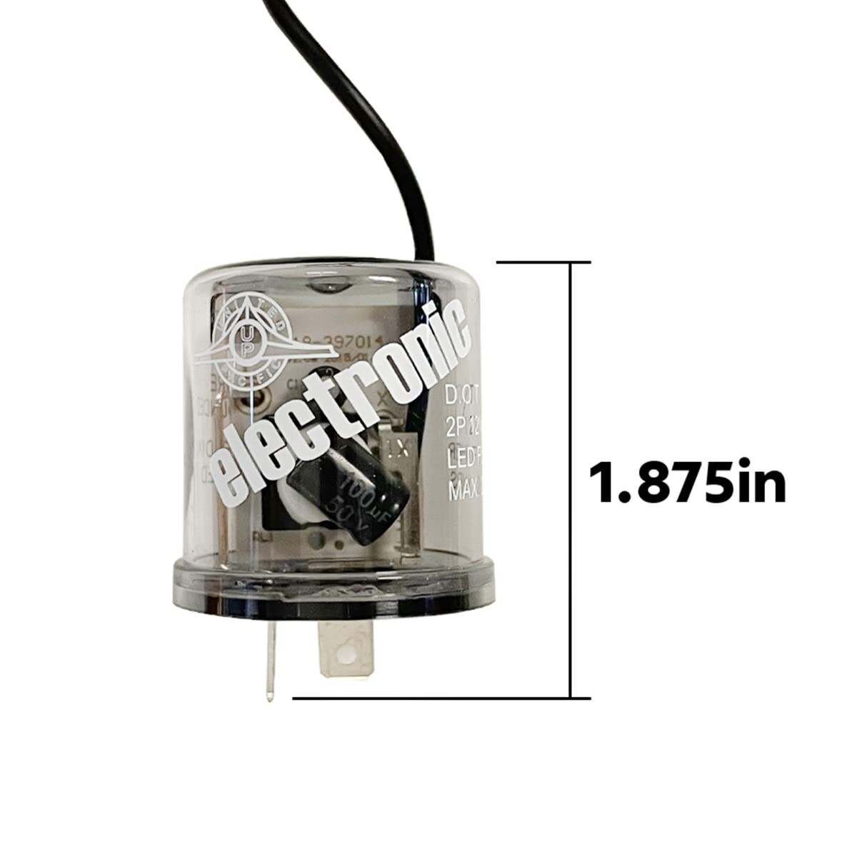 12V Heavy Duty LED Flasher 2 Pin 20 Amp United Pacific 90650 Automotive Relay