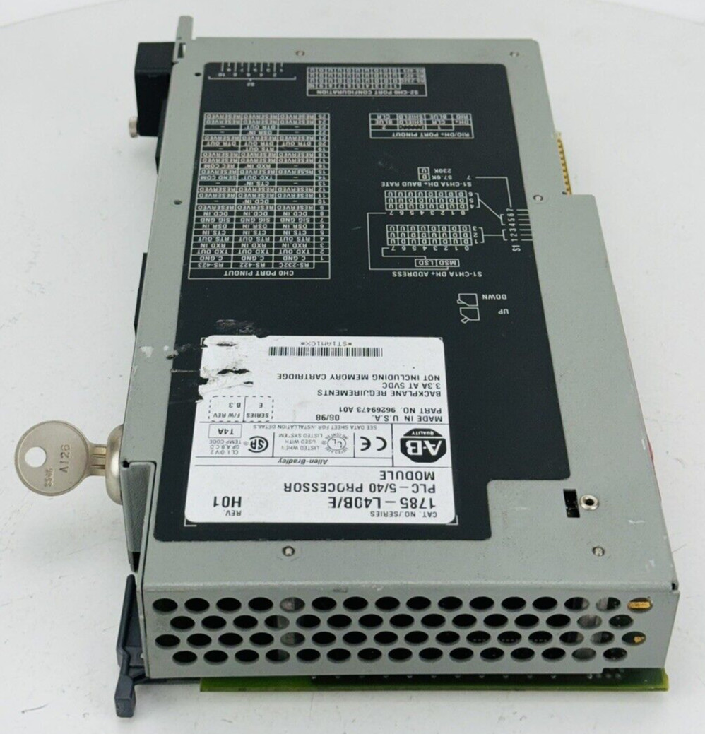 Allen-Bradley PLC-5/40 Processor Module 1785-L40B/E w/ Key **PARTS ONLY**