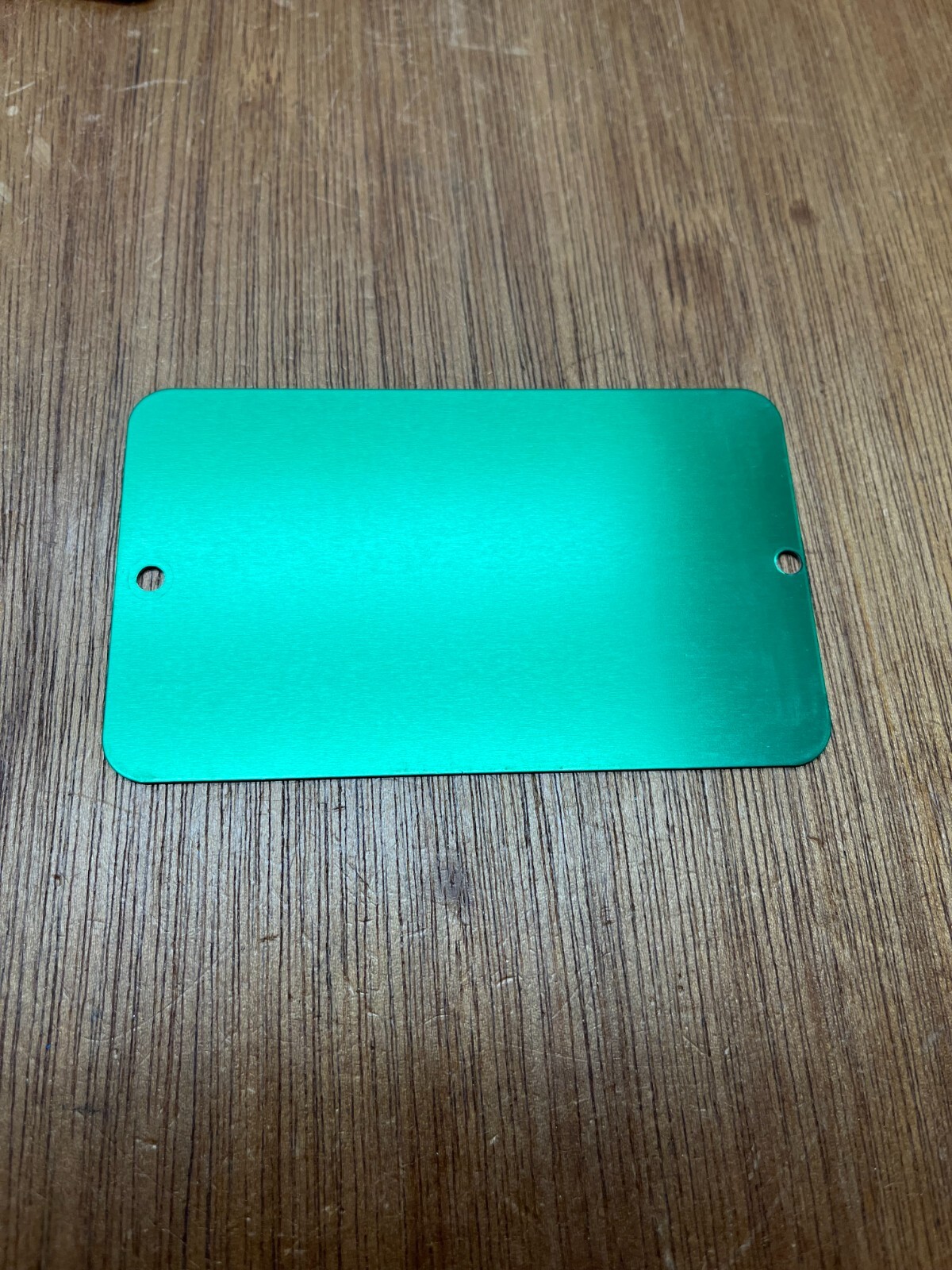 (Qty.5) 3″ X 5″ Green Anodized Aluminum Tag .040″ Thickness, 3/16″ Holes USA