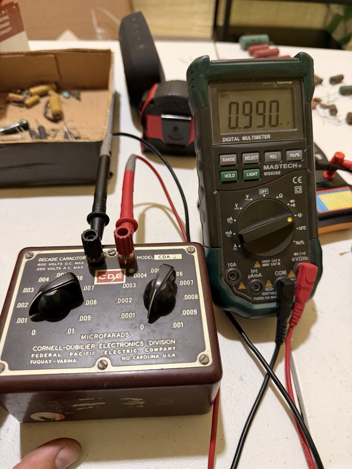 Cornell Dubilier CDE CDA-2 Decade Capacitor Box Tested Working Vintage Lab