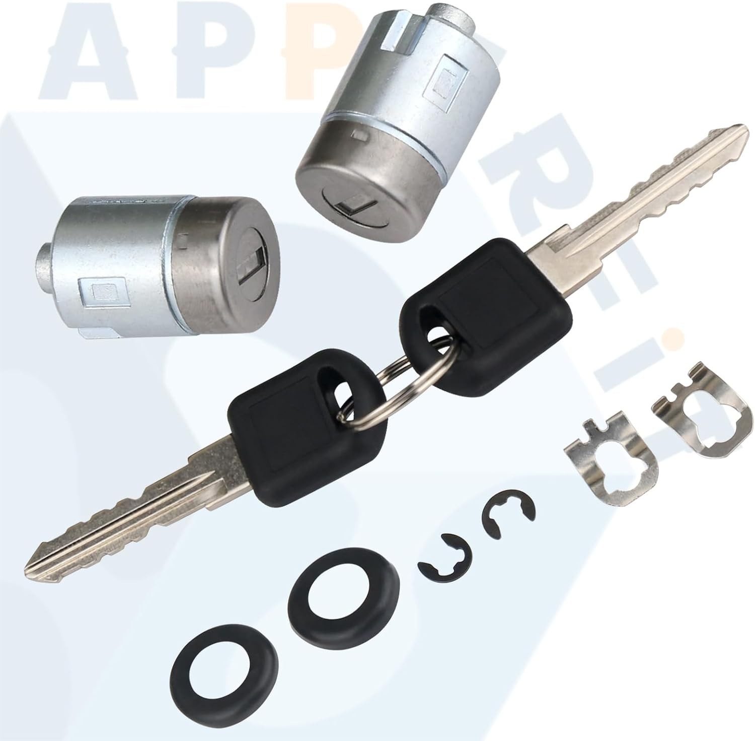 All Metal Exterior Door Handles W/Lock Cylinders & Keys Compatible with Chevy Ta