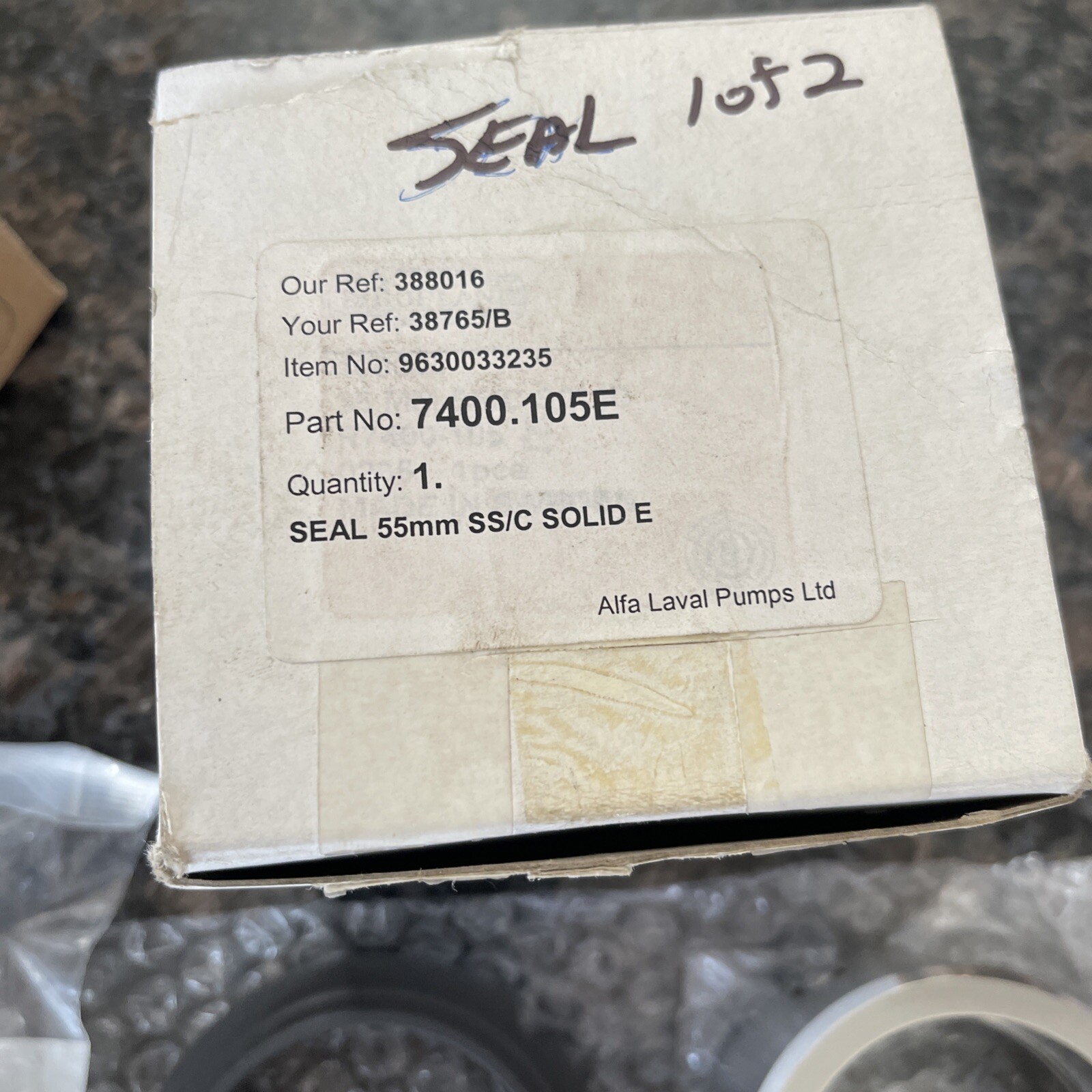 ALFA LAVAL 9630033235 7400.105E SEAL KIT R90 Ss/C SS EPDM 55MM SR5