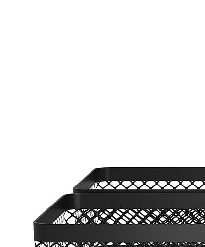 TRU RED Stackable Wire Mesh Desk Organizer, 3‑Compartment – No Size, black