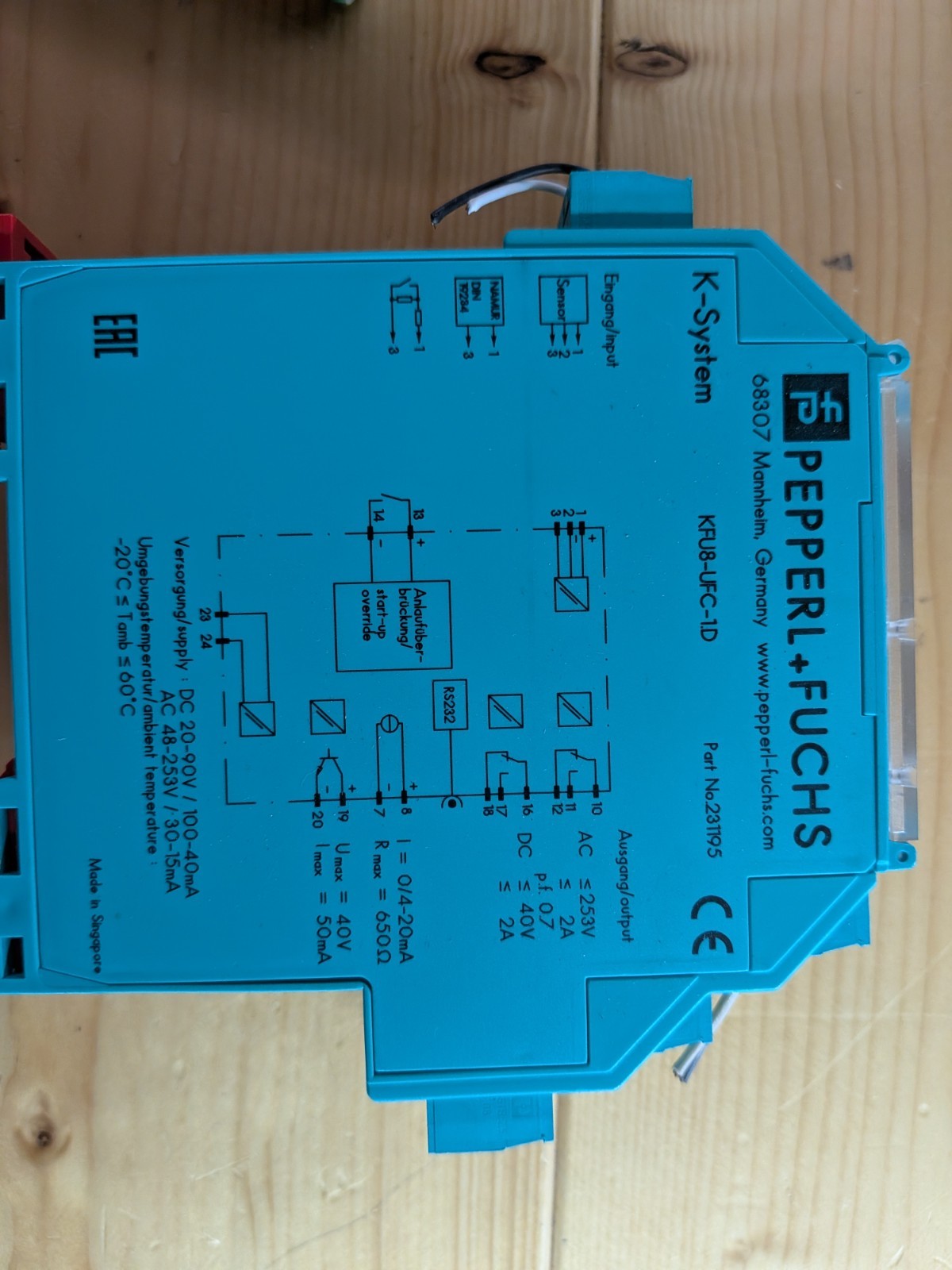 Pepperl Fuchs KFU8-UFC-1.D Signal Converter Frequency DIN Rail Tested