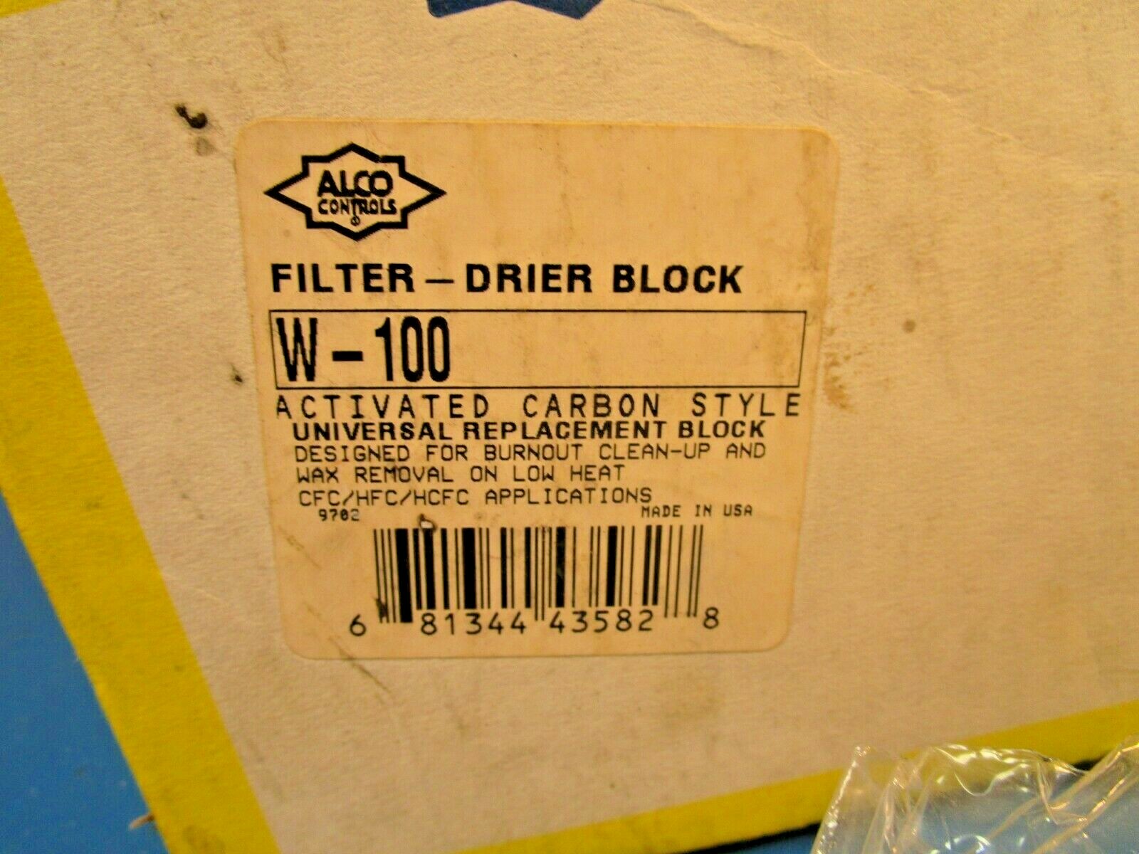 ALCO, W-100, Filter Drier Block, Activated Carbon Style