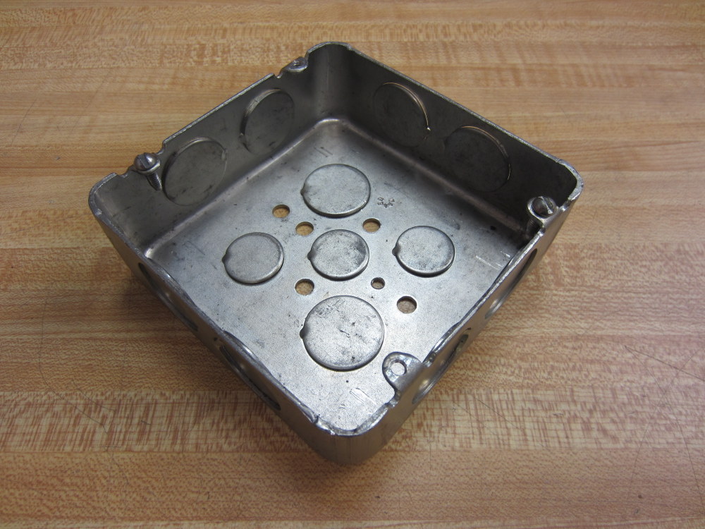 Part 458 4-5/8 inch X 4-5/8 Inch X 1-5/8 Inch Two Gang Outlet Box