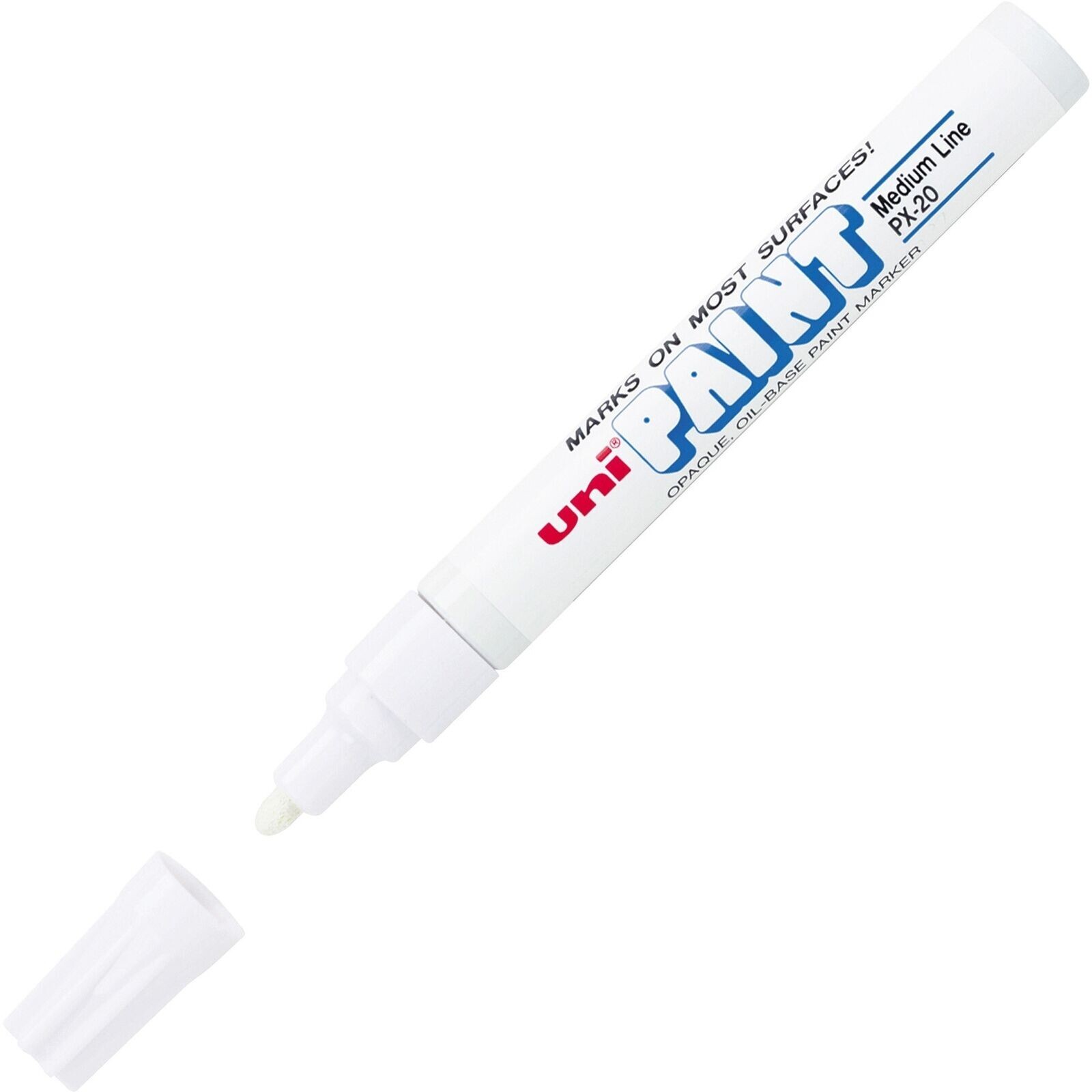 Uni-Paint 63613 PX-20 Oil-Based Paint Marker, Medium Line, White, 3pk