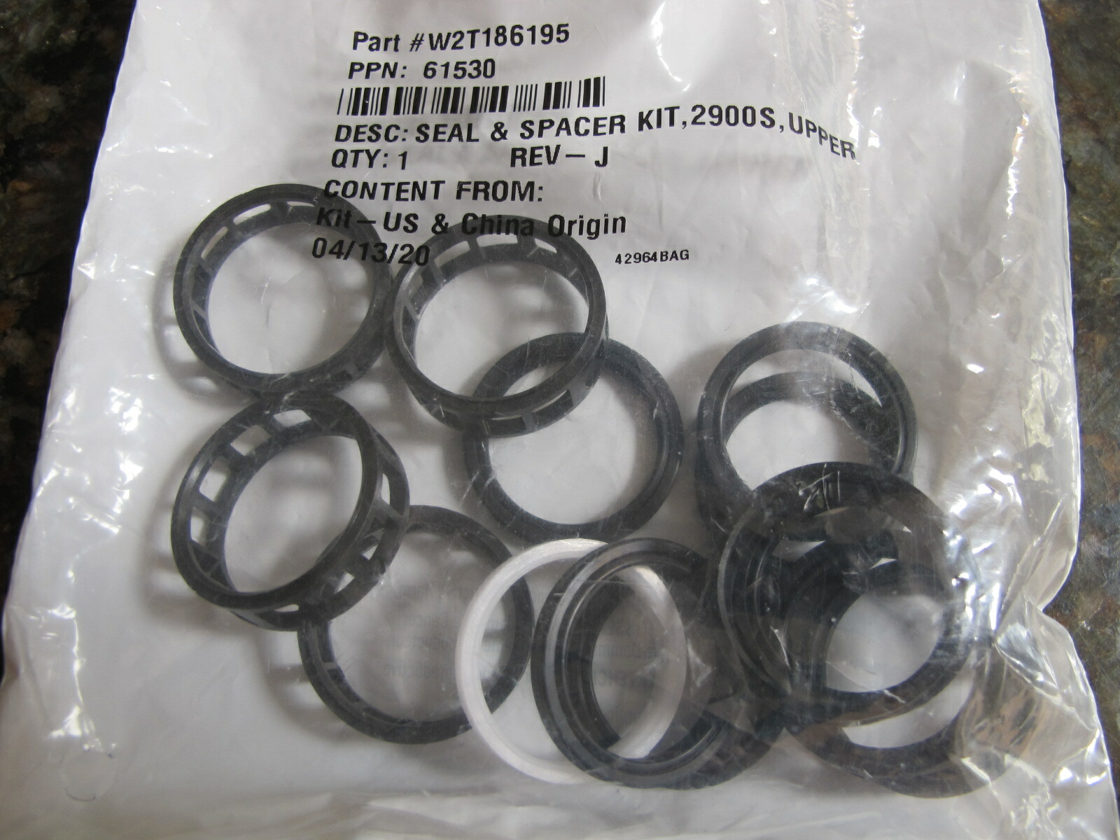Evoqua water W2T186195 SEAL & SPACER KIT 2900S