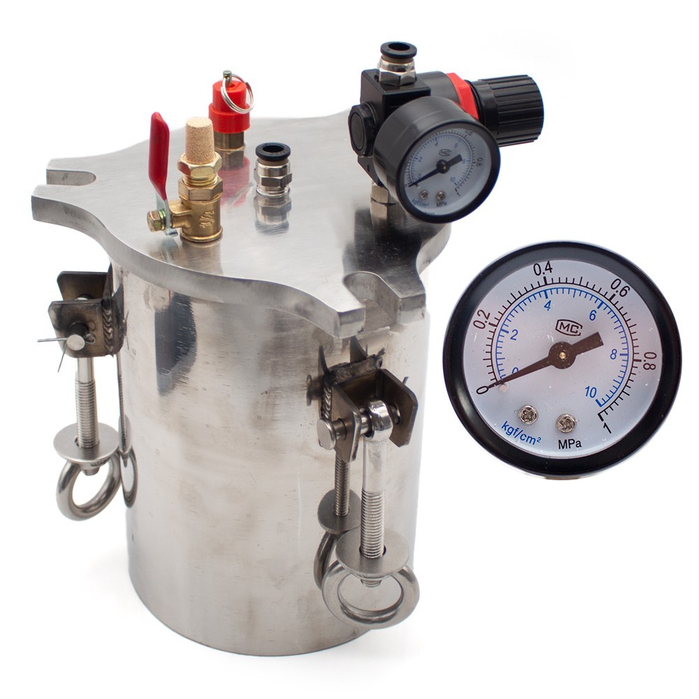 2L PTFE Lined Stainless Steel Glue Storage Pressure Tank for Dispensing Machine