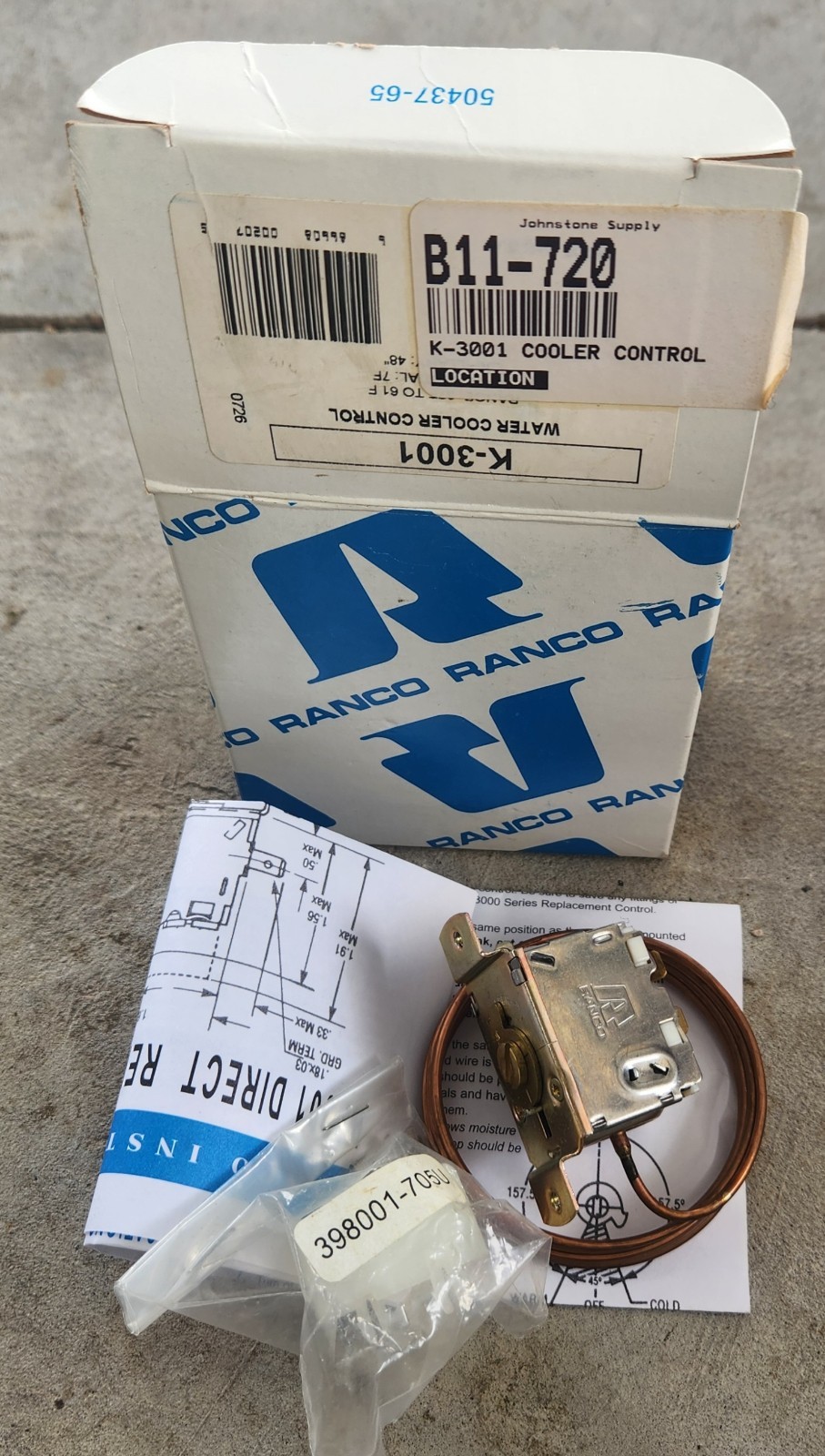 RANCO K-3001 WATER COOLER CONTROL NSFB