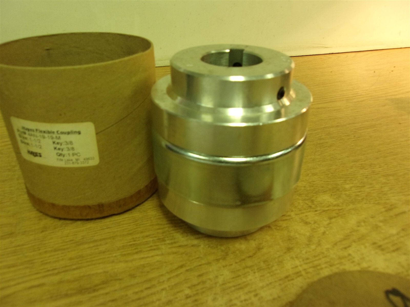 NEW Hayes 4AN-19-19-M 1-1/2″ Bore Key 3/8 Flexible Coupling *FREE SHIPPING*