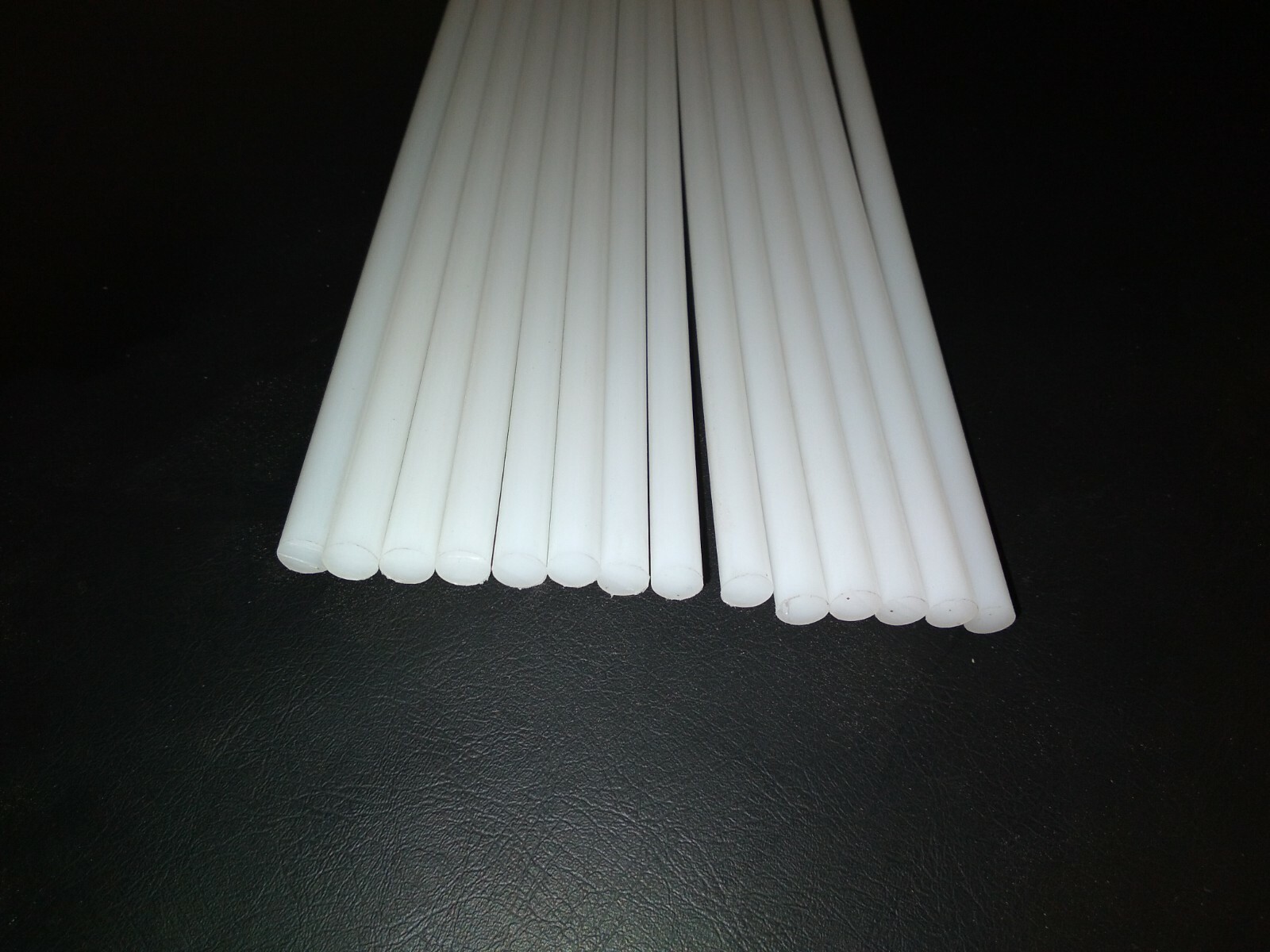 14pcs High Density Polyethylene HDPE 3/8″ Round Stock Rod 48″ 4 ft White 56 feet