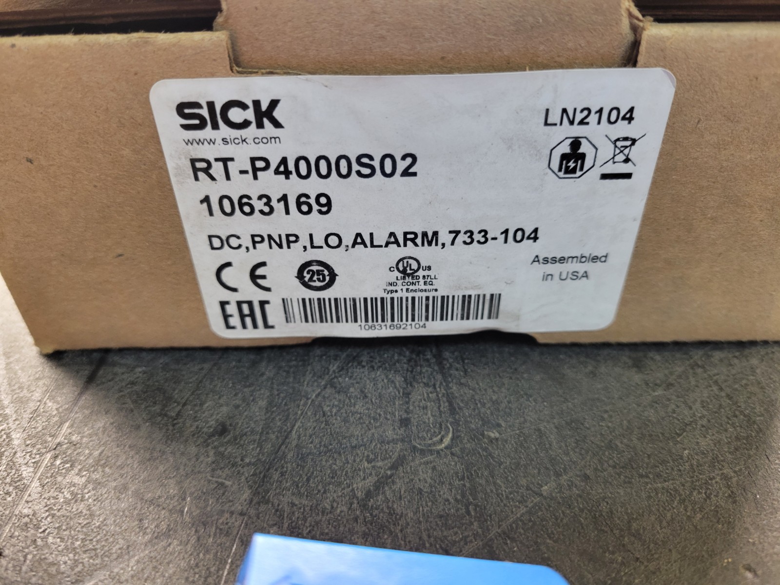 Sick RT-P4000S02 Photoelectric Sensor.