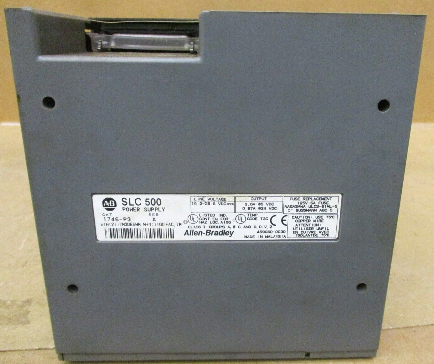 Allen-Bradley SLC 500 1746-P3 Ser A 1747-DCM Ser A 1747-SDN Ser B 48665GN