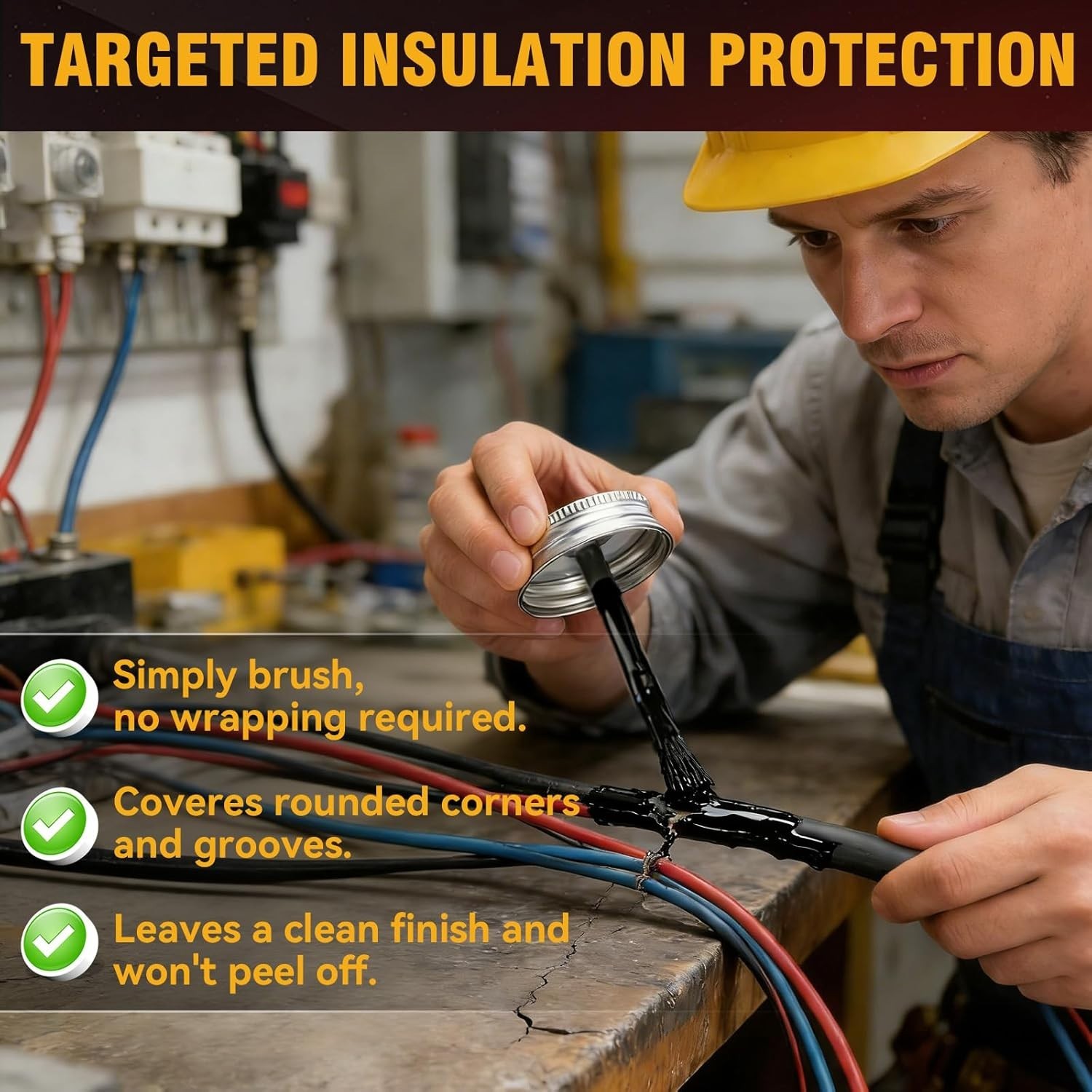 Liquid Electrical Tape – Black Liquid Wire Insulation, Waterproof & Heat Resista