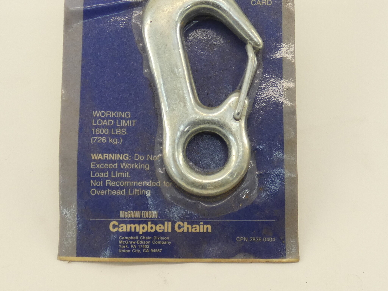 McGraw-Edison 596-5125 Campbell Chain Fixed Eye Hook 5/8″ x 3-1/2″ – NEW Surp…