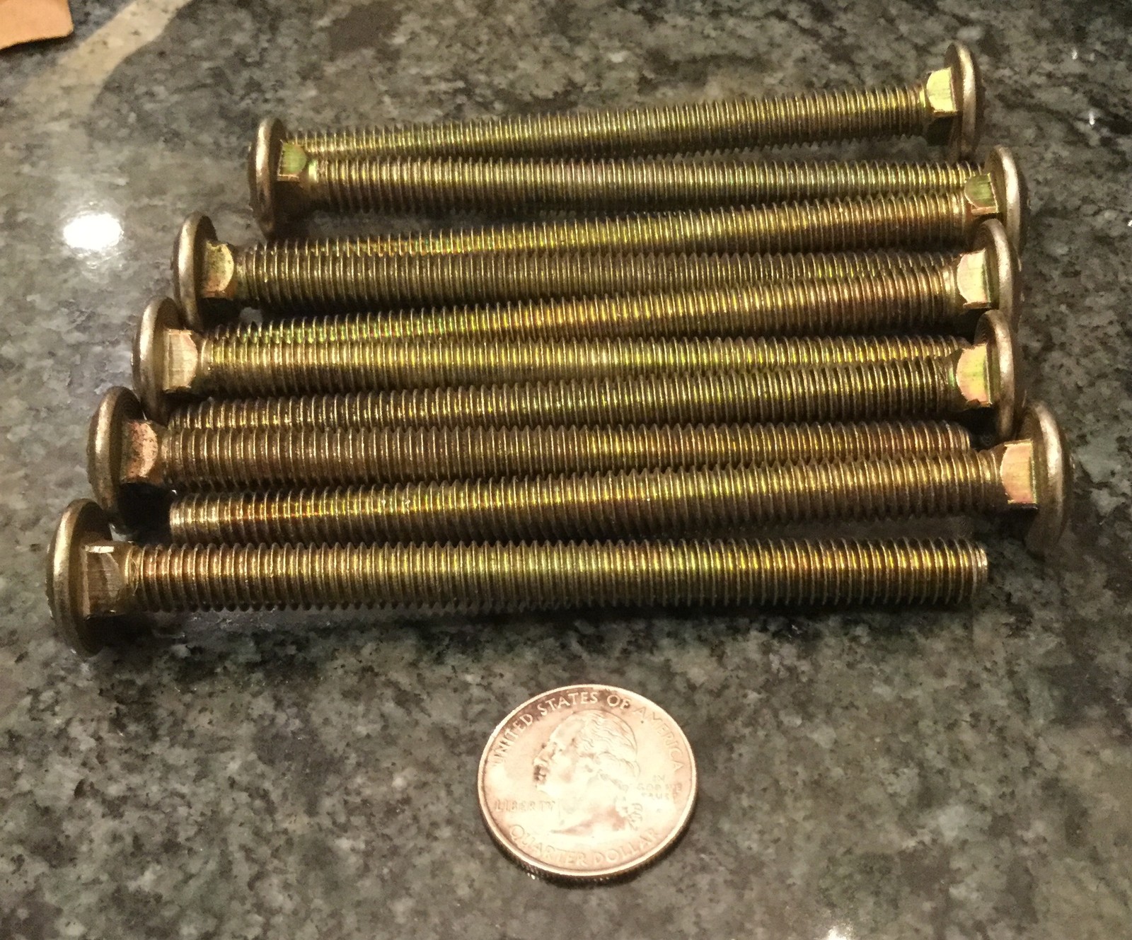 5/16-18 5/16 18 full thread x 4 inch carraige bolt round head steel plated bolts