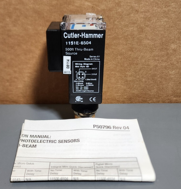 EATON 1151E-6504 500ft THRU-BEAM SOURCE 24-240VAC 12-240VDC SERIES A1 *PS