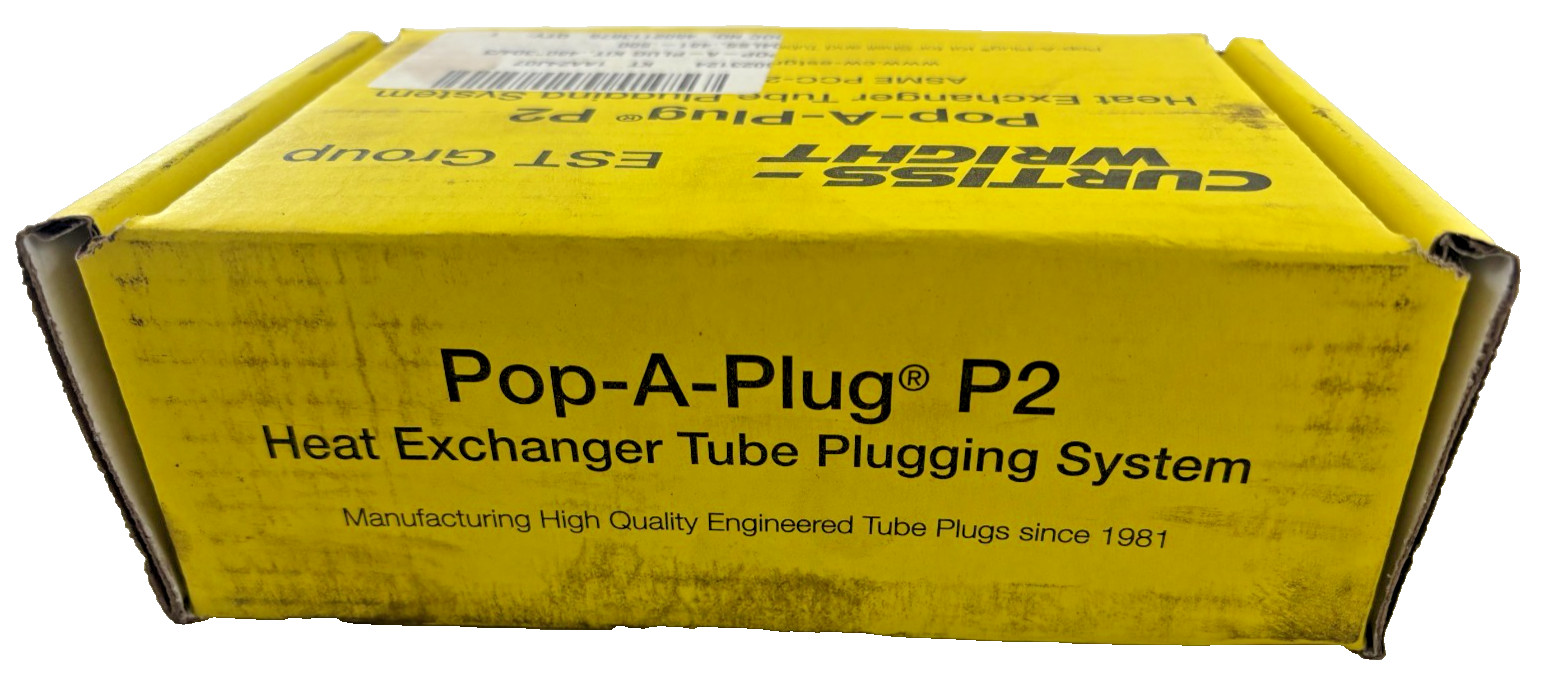 Curtiss-Wright Pop-A-Plug P2 Kit P2-480-E Tube Plugging System (Box of 10)