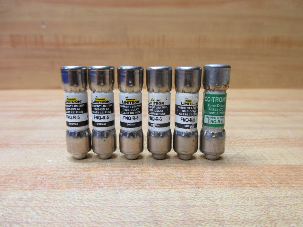 Buss FNQ-R-5 Bussmann Fuse Cross Ref 6F118 (Pack of 6)