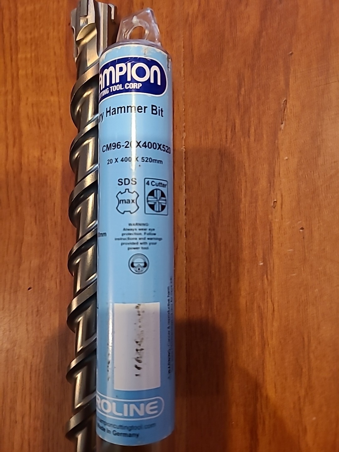 Champion Cutting Tool Proline SDS MAX Hammer Bit: CM96-3/4 X 15X20″