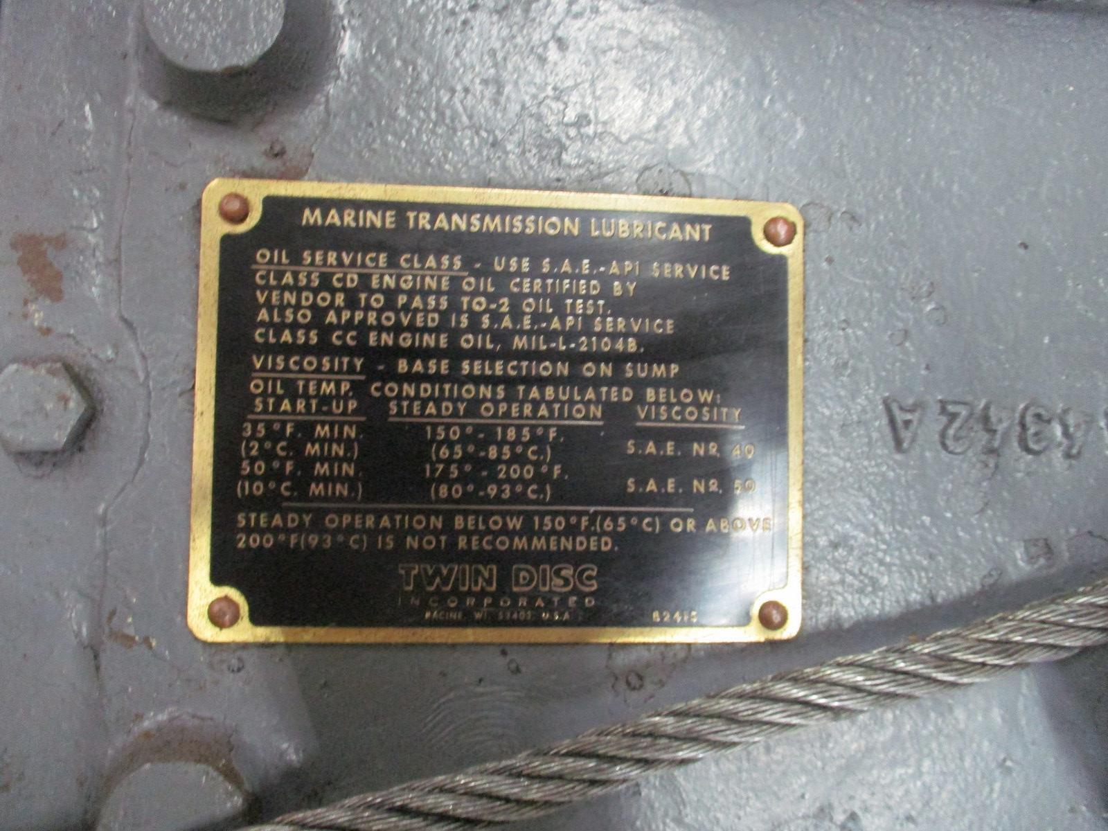 Twin Disc MG514C Marine Transmission Ratio: 5.16:1