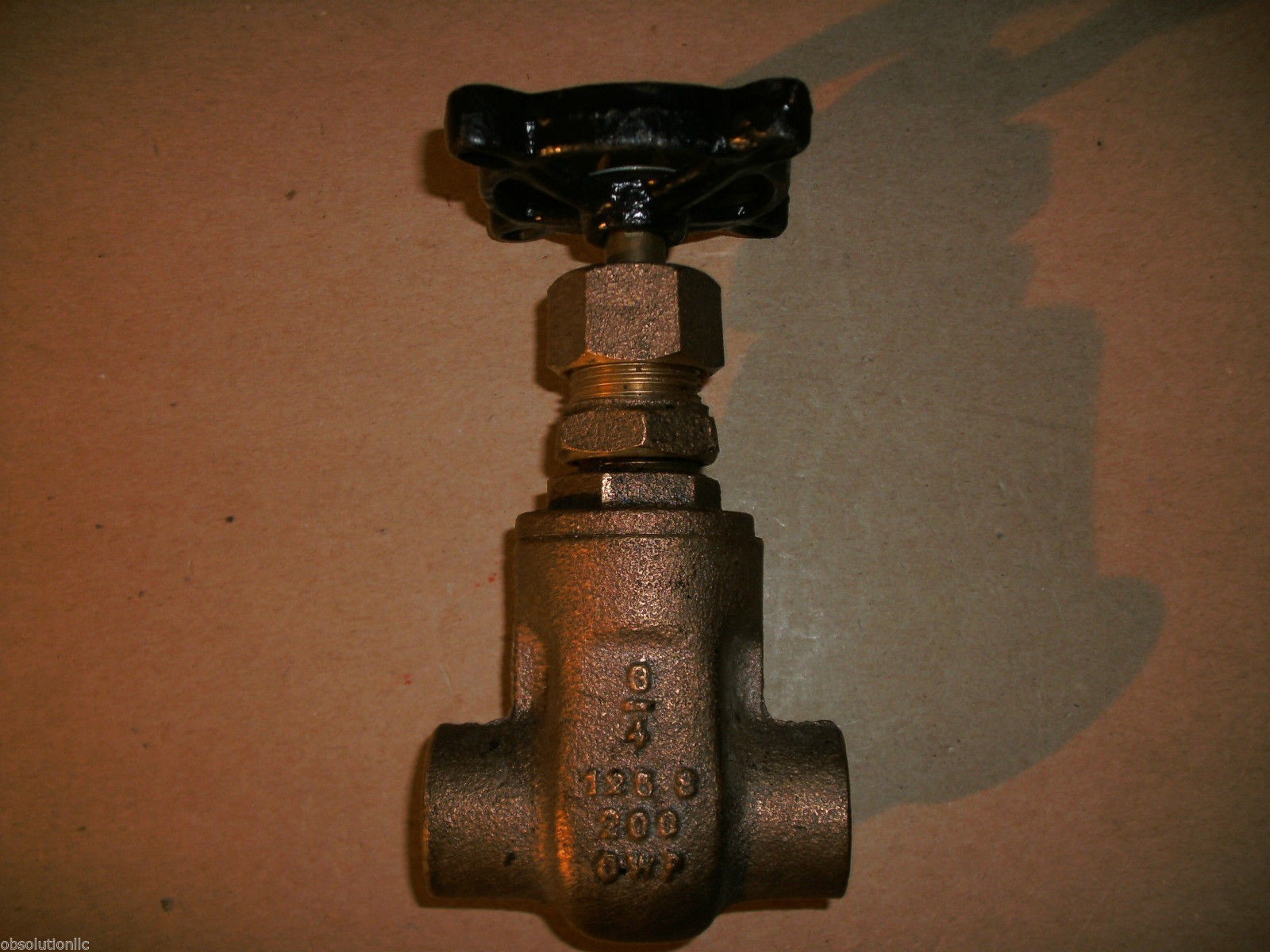 STOCKHAM 3/4″ FIG. B-104 NON-RISING STEM SOLDER/SWEAT ENDS BRONZE GATE VALVE