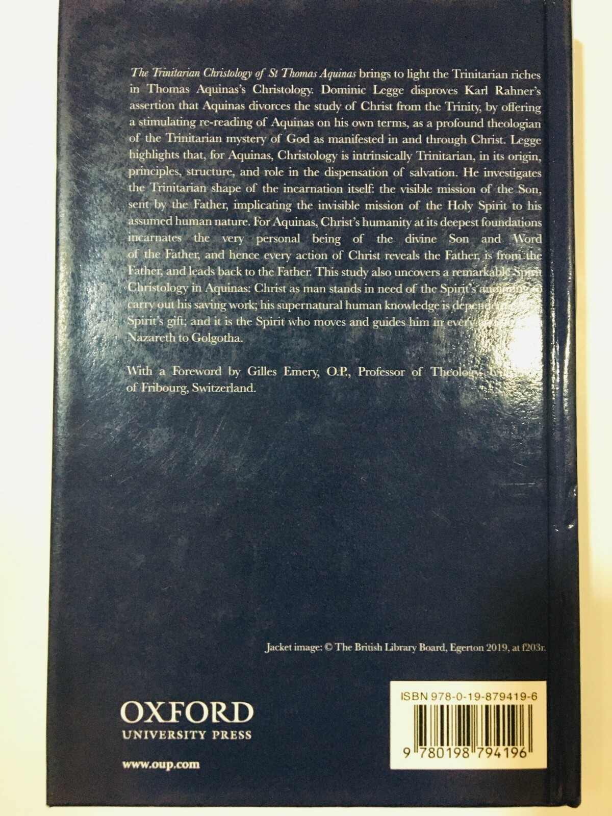 The Trinitarian Christology of St Thomas Aquinas Dominig Legge book