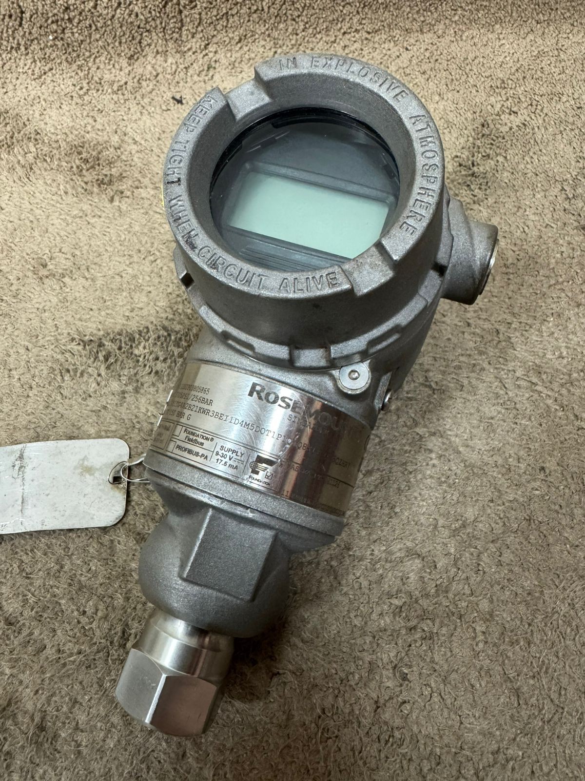 Rosemount / Pressure Transmitter / 3051TG4 / WP 3705PSI-256BAR / Cal. 0-150BAR G