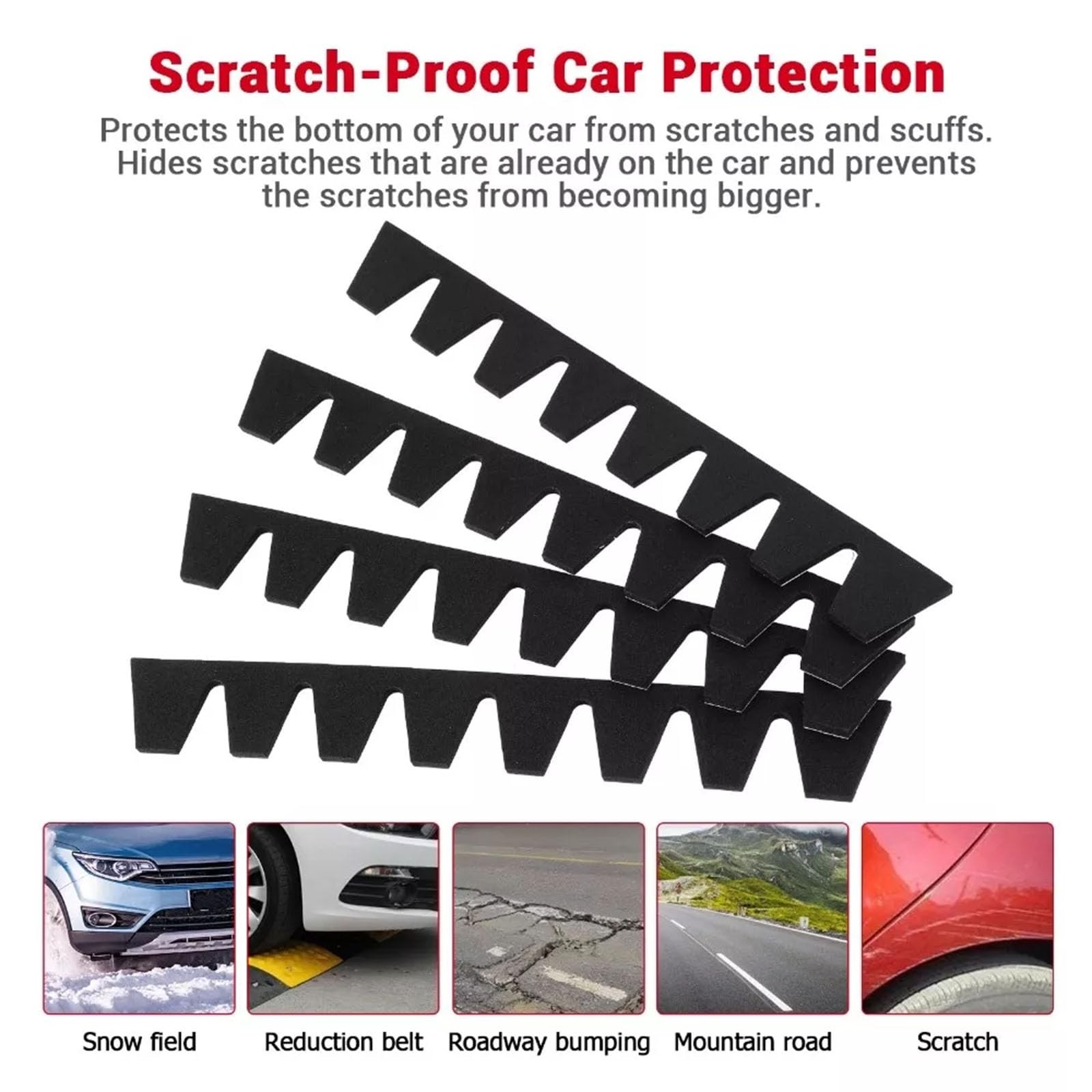 Universal Front Bumper Scrape Guard Skid Plate Protection for Lowered Cars, P…