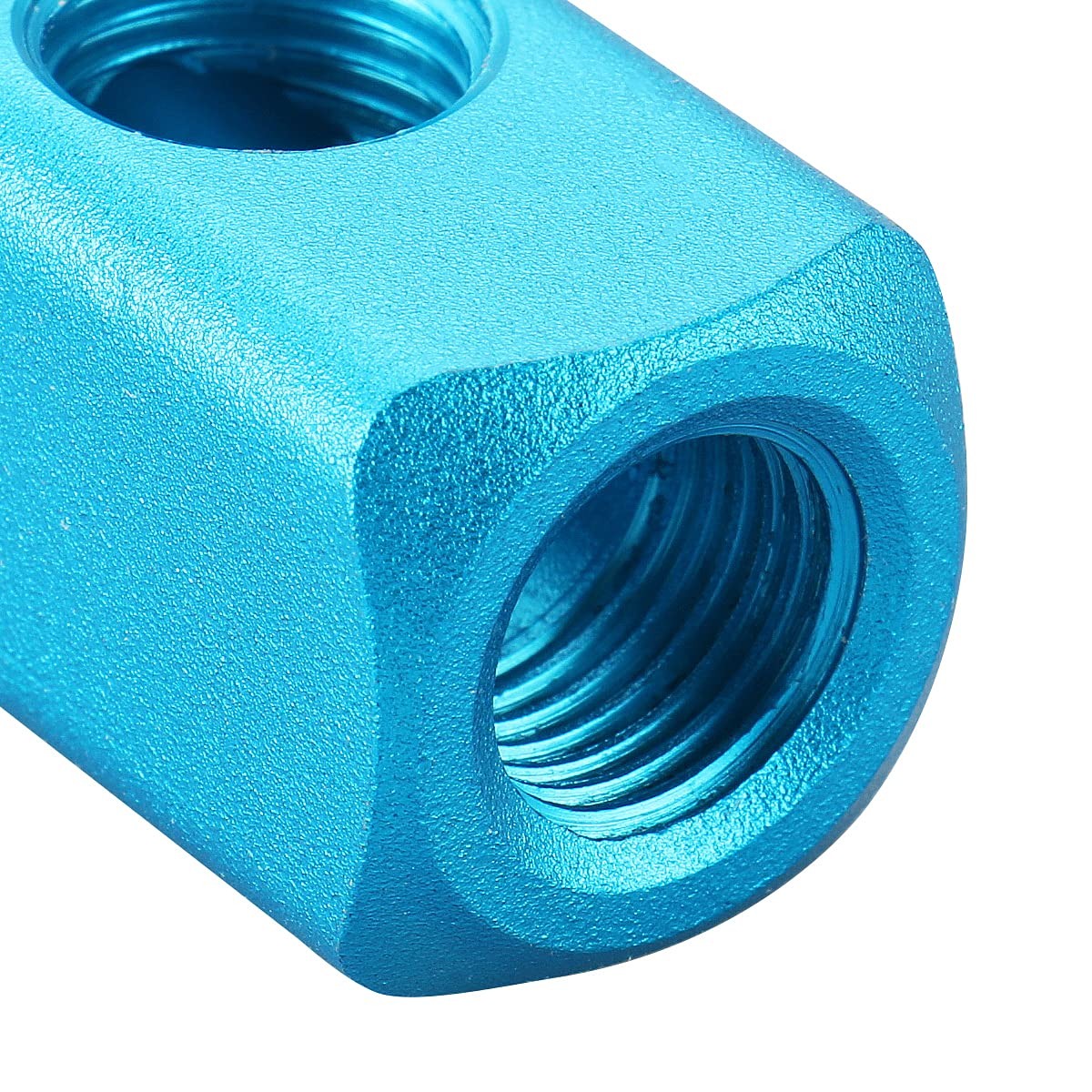 Aluminum Air Manifold Block, 3-Way 6-Port, 1/4″ PT for Pneumatic Systems
