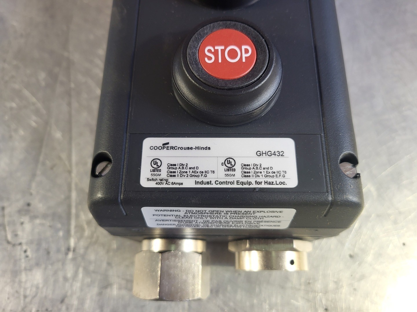 SURPLUS NEW CROUSE-HINDS GHG434 Push Button Control Station – Electrical