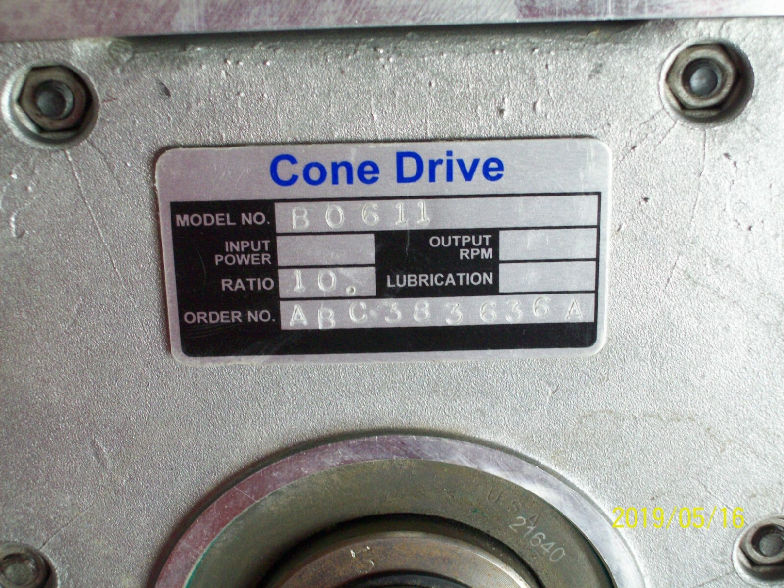 B0611 NEW TEXTRON CONE DRIVE RATIO 10:1