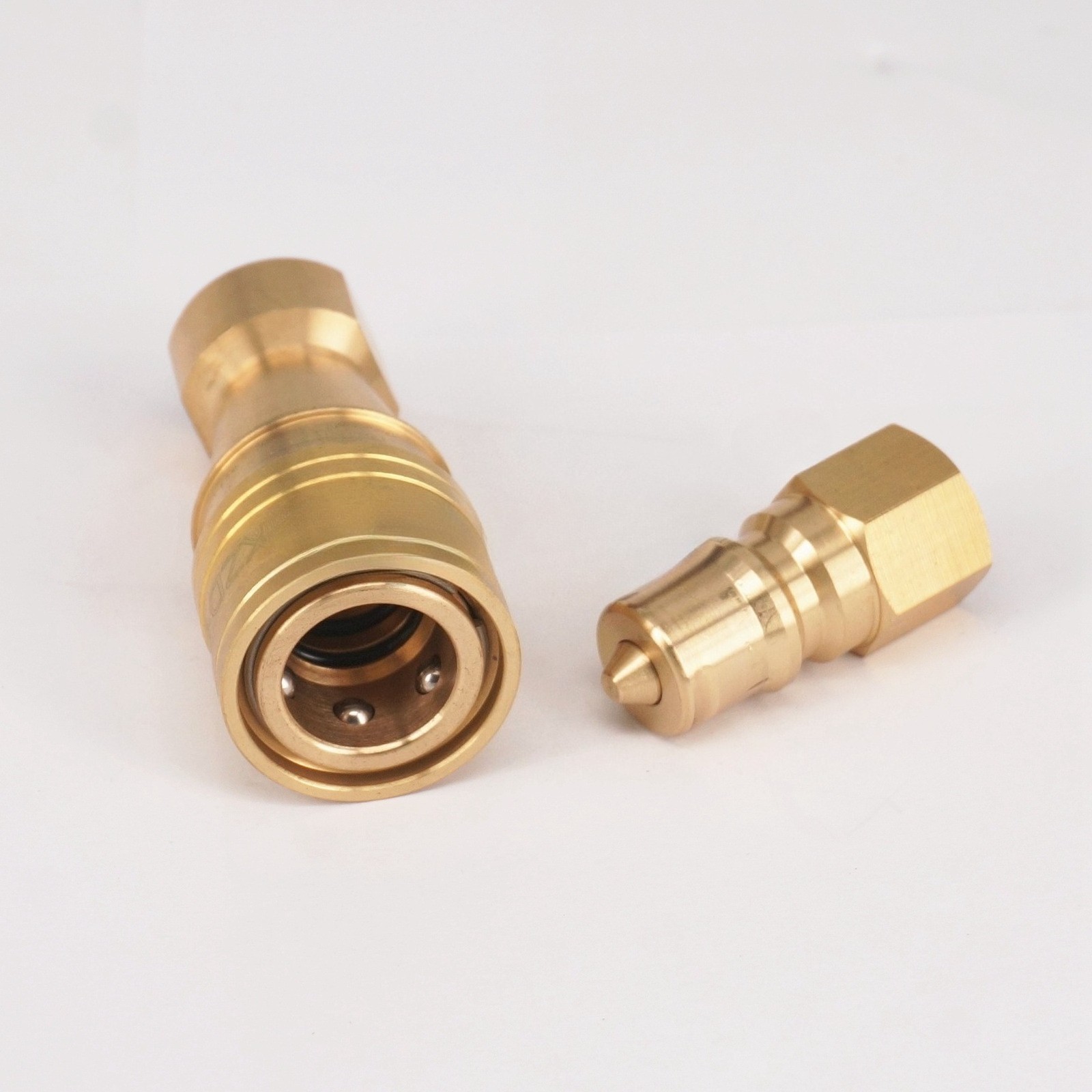 500 Bar 1/4″ BSP Female Hydraulic Brass Quick Disconnect Coupler Coupling Set