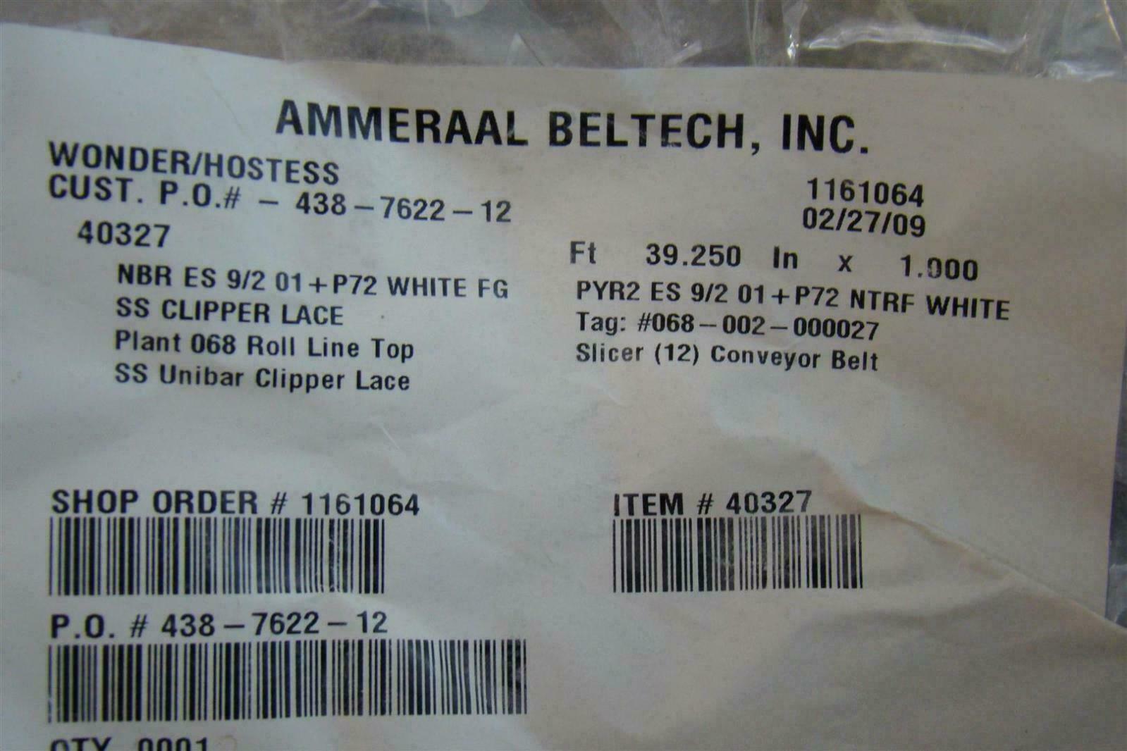 Ammeraal Beltech Inc. 12 Belts 40327 39.250″ x 1″