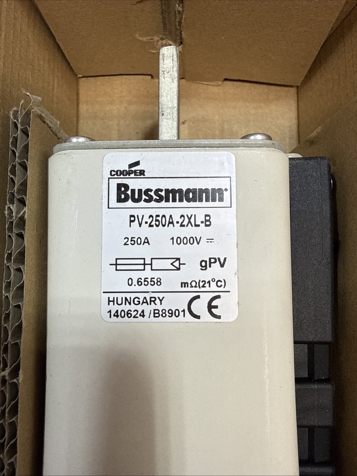 BUSSMANN PV-250A-2XL-B, PV250A2XLB, 41E523, PV-2XL, Fast Acting, 250 A, 1000VDC