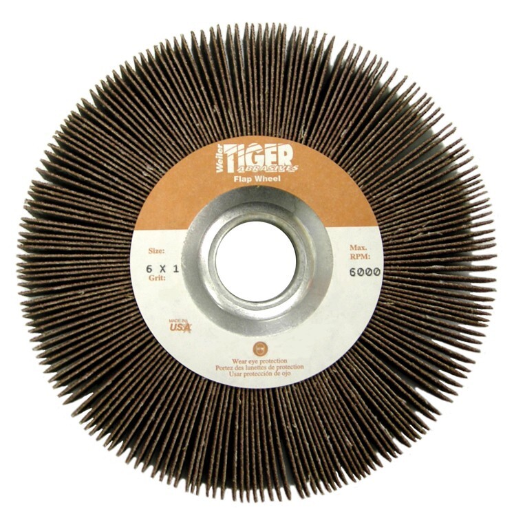 NEW Weiler TIGER 53287 6″ X 1″ FACE 80 GRIT ALUMINUM OXIDE ABRASIVE FLAP WHEEL