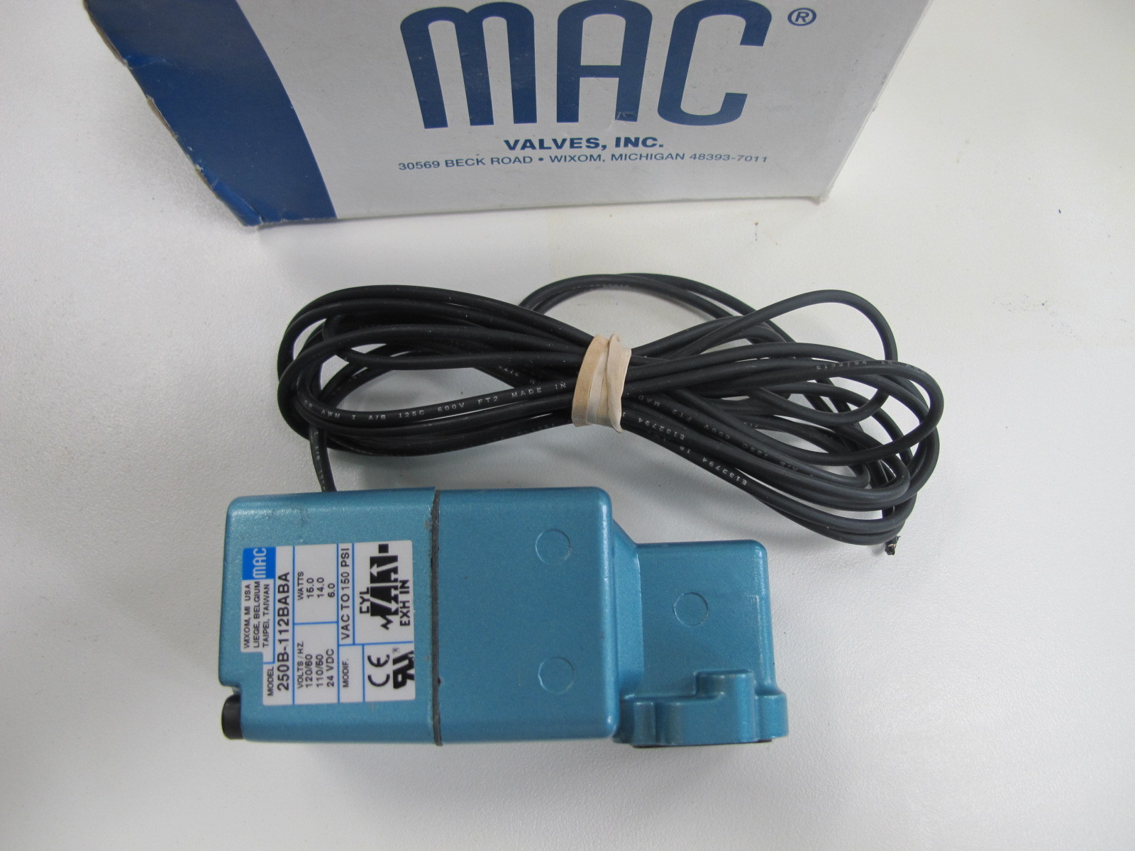 MAC 250B-112BABA Valve 120V 250B-522BAAA NEW