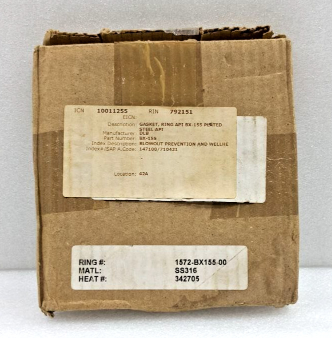 DLB BX-155 BLOWOUT PREVENTION AND WELLHE BX155S216-4 1572-BX155-0 GASKET RING