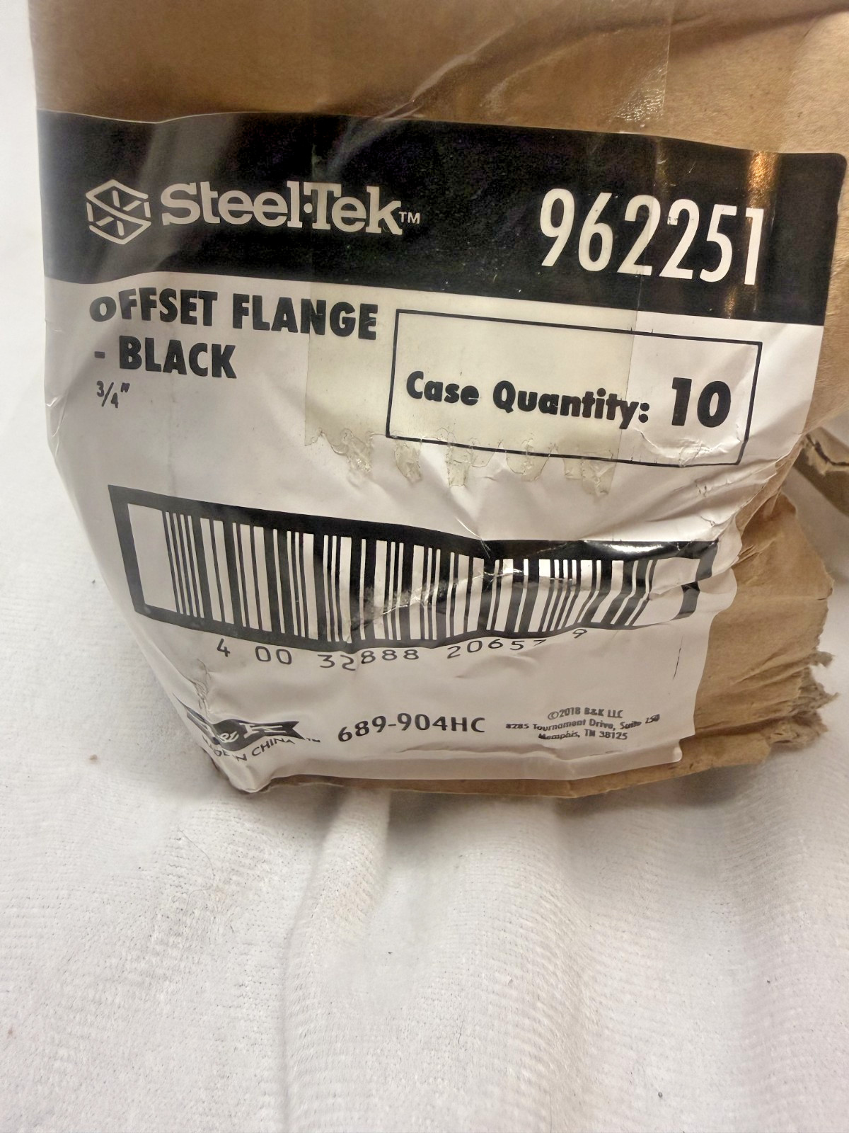 10 Count – SteelTek 3/4-in Structural Black Offset Flange 962251