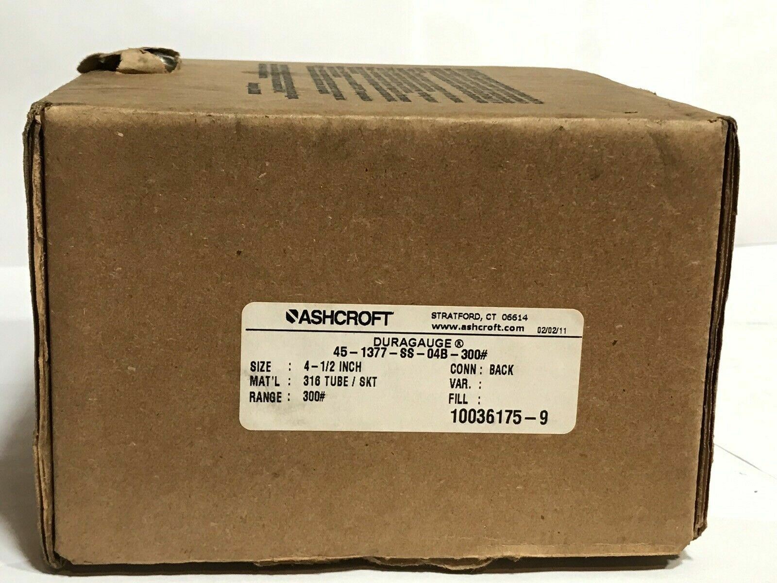 Ashcroft 45-1377-SS-04B-300 4-1/2” 300 PSI