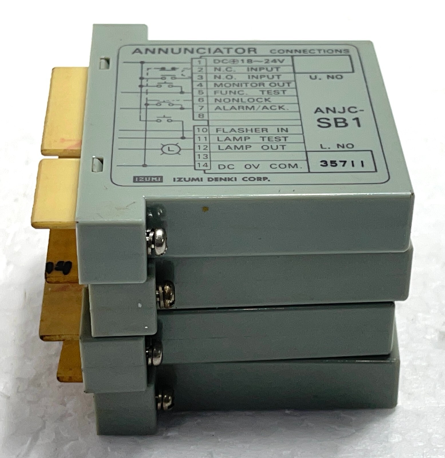 Izumi IZ-Alarm ANJC-SB1 Annunciator (Lot Of 4pcs)