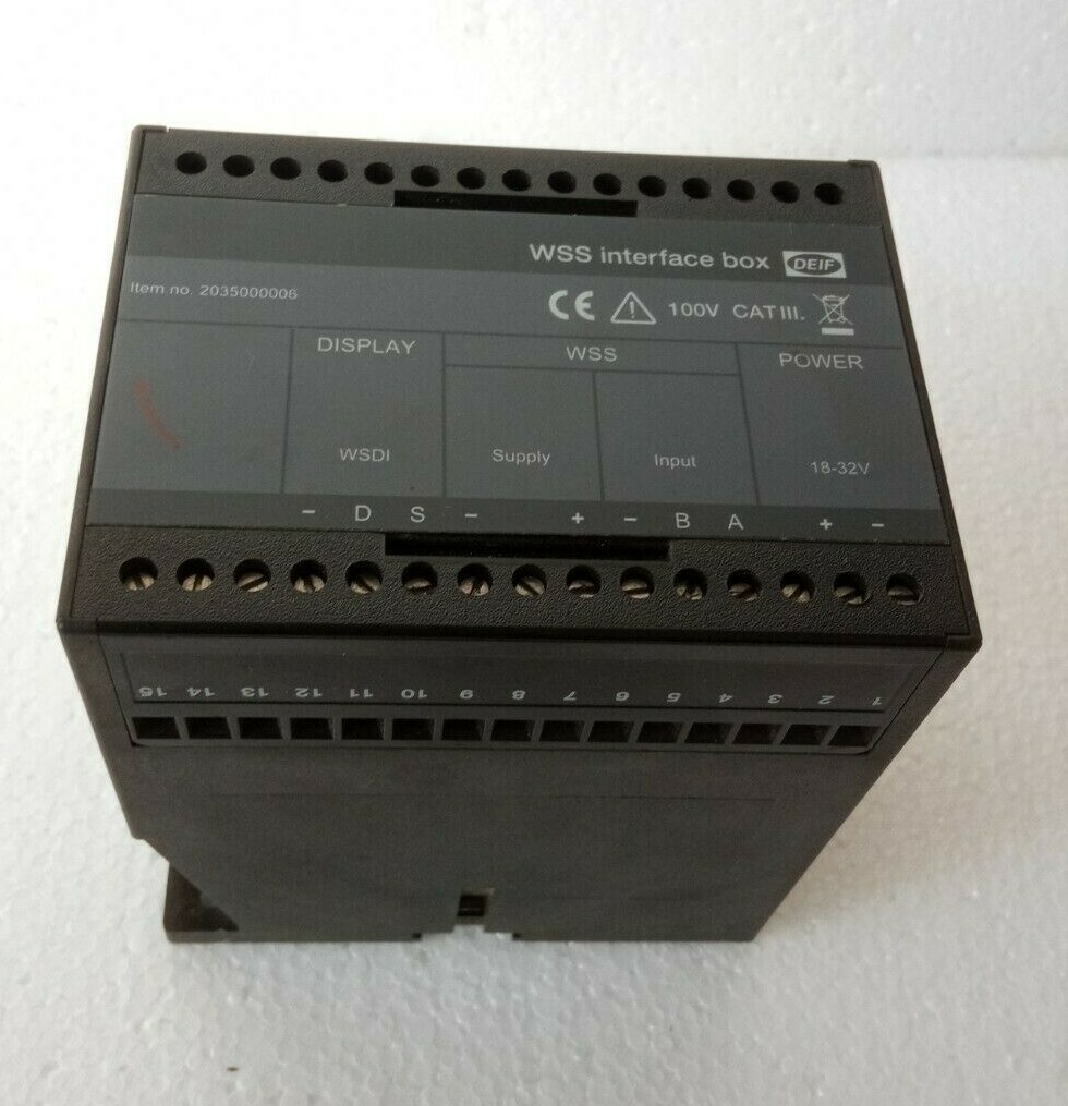 DEIF WSS INTERFACE BOX ITEM NO.2035000006 NEW