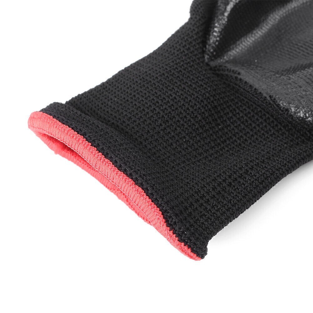 12 Pairs Nylon PU Safety Coating Working Gloves Builders Grip Palm Protective