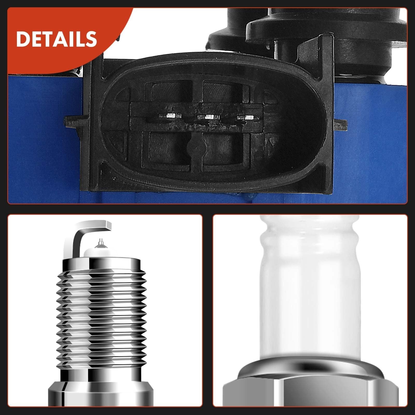 A-Premium 2x (Blue) Ignition Coil Pack and 8x Iridium Spark Plugs | Compatibl…