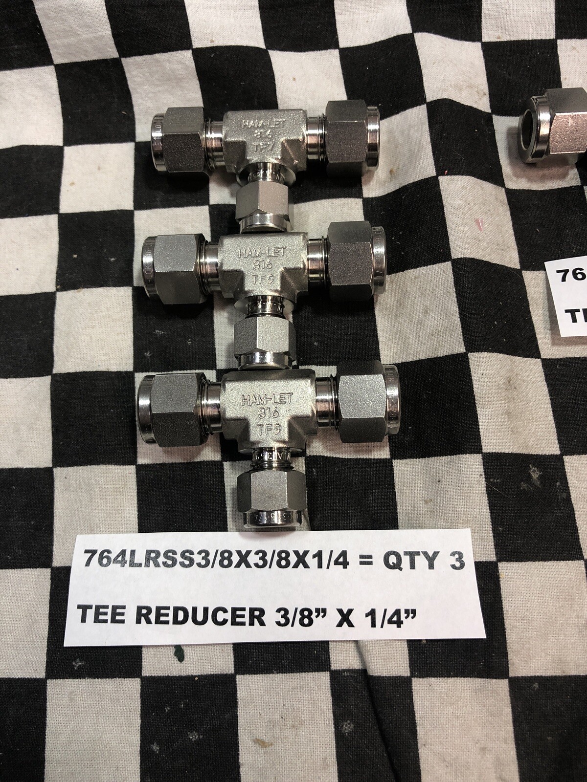 Ham Let TEE ELBOW UNION 764LRSS3/8X3/8X1/4 764LSS3/8 762LSS3/8 765LSS3/8 #120Q4
